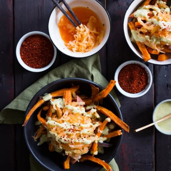 Vegan Kimchi Poutine