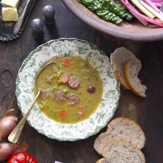 Split Pea and Smoked Chorizo Soup