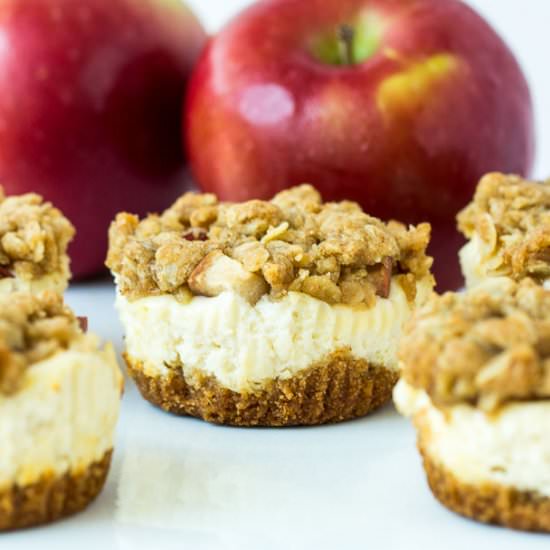 Mini Apple Crisp Cheesecakes