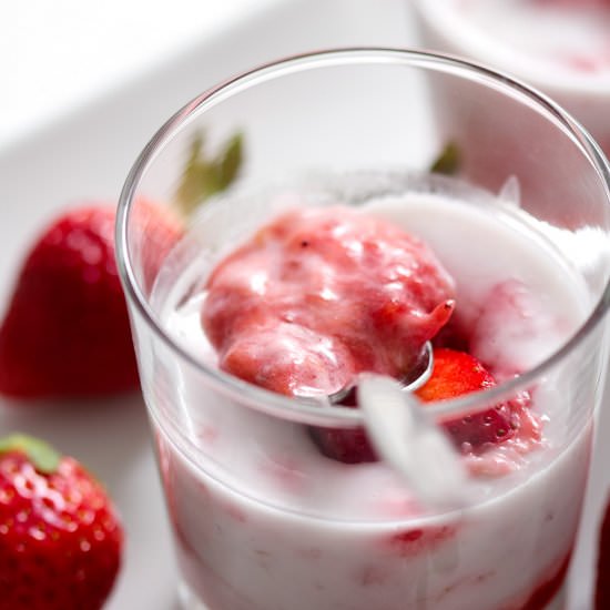 Strawberry Rhubarb Panna Cotta