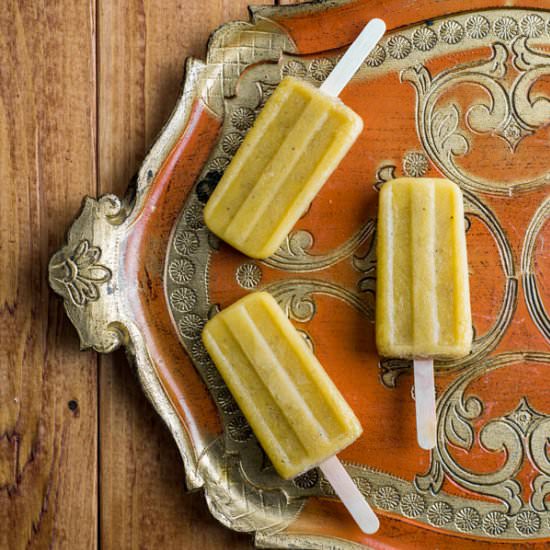 Banana popsicles