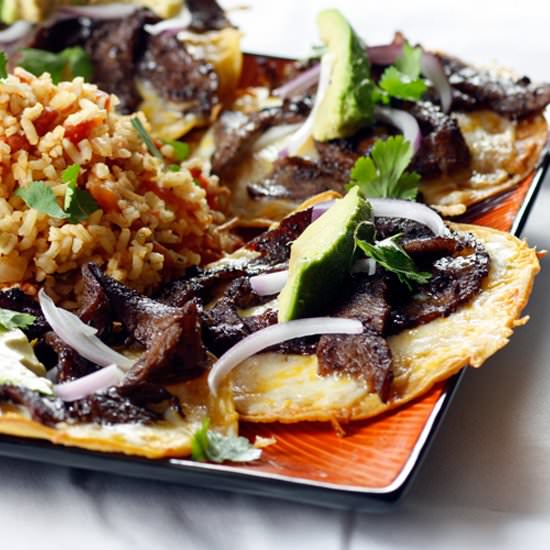 Dr. Pepper Beef Tostadas