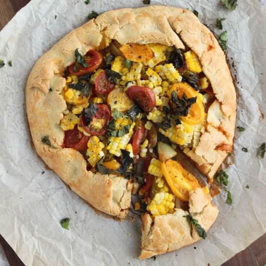 Savory Tomato and Corn Galette