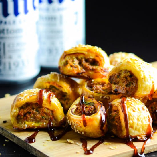 Mini Carrot and Sausage Roll