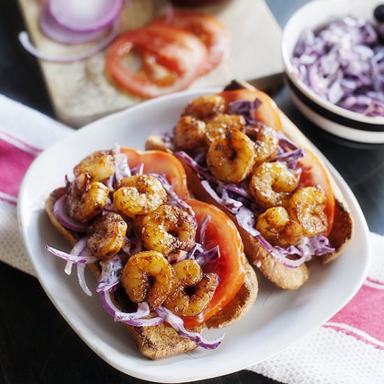 Grilled Shrimp Po’ Boys