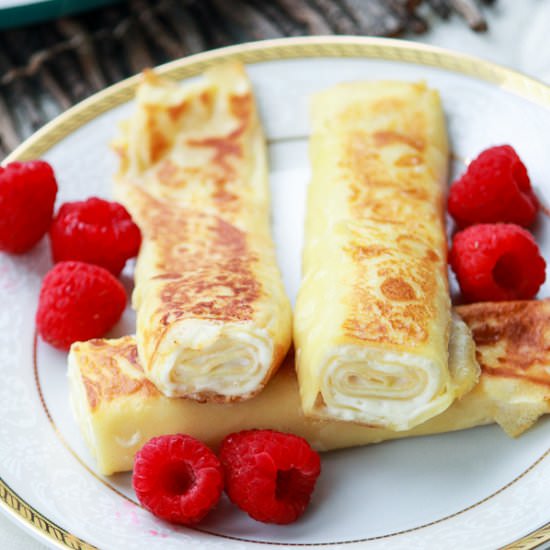 Sautéed Cream Cheese Crepes