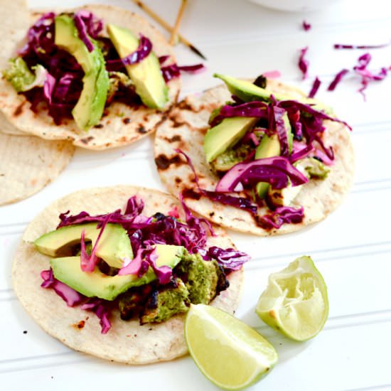 Grilled chicken tacos