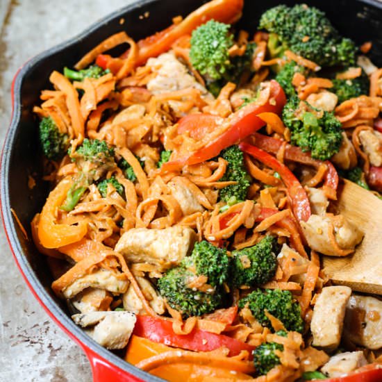 Thai Sweet Potato Noodle Stir-Fry