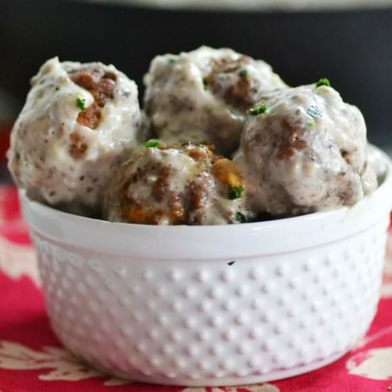 Savory French Onion Meatballs