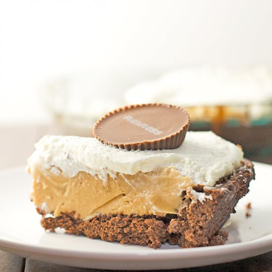 Peanut Butter Pie w/ Brownie Crust