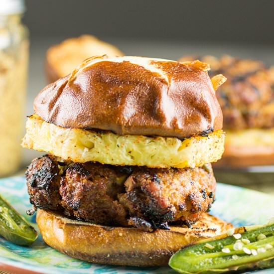 Grilled Pork Burgers