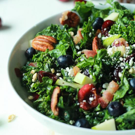 Cherry Summer Kale Salad