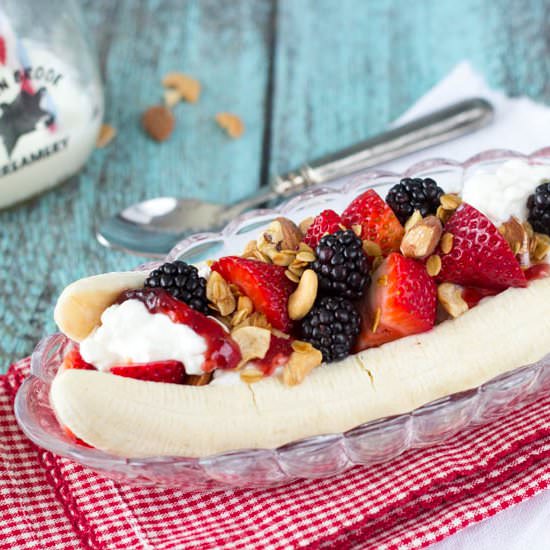 Healthy Breakfast Banana Split