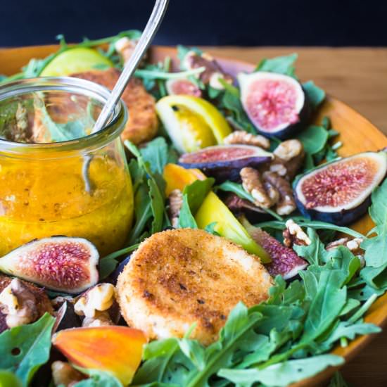 Fig and Fried Goat Cheese Salad