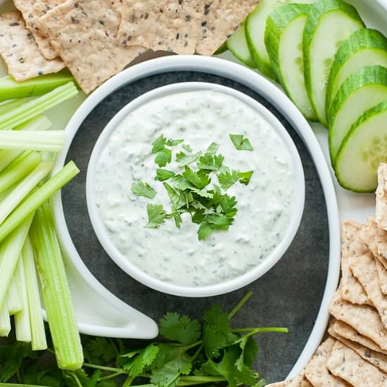 Creamy Cilantro Cucumber Dip