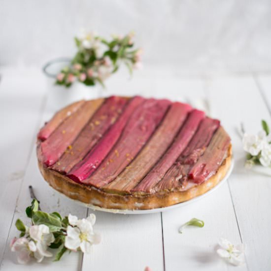 Rhubarb Panna Cotta Tart
