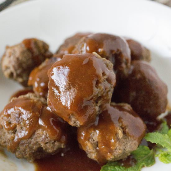 Hoisin Tomato Sauce Asian Meatballs