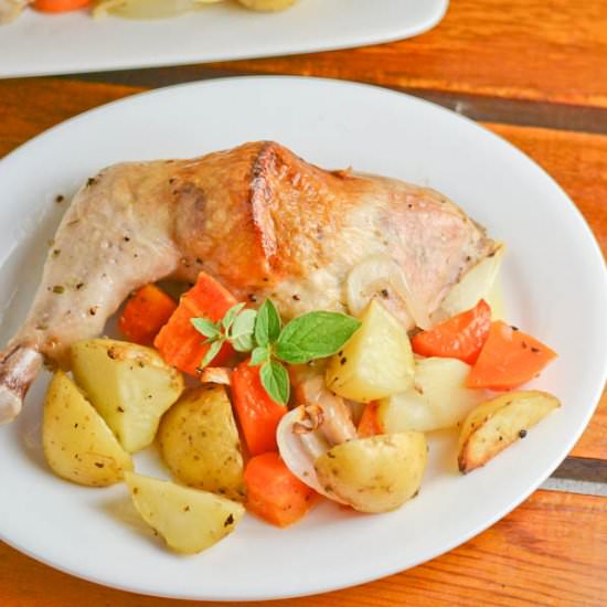 Greek Chicken w/ Potatoes & Carrots