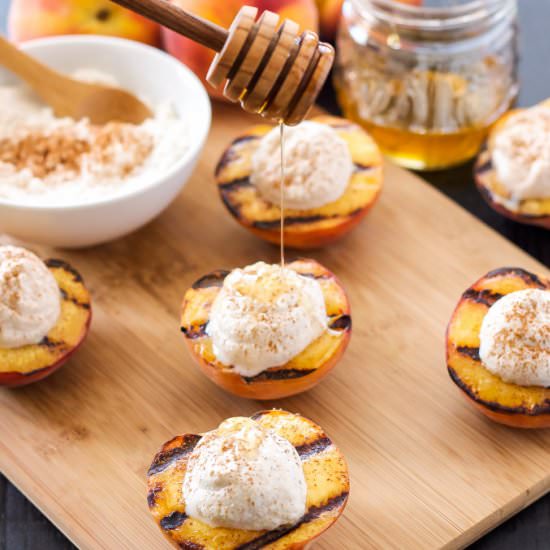 Grilled Peaches with Ricotta