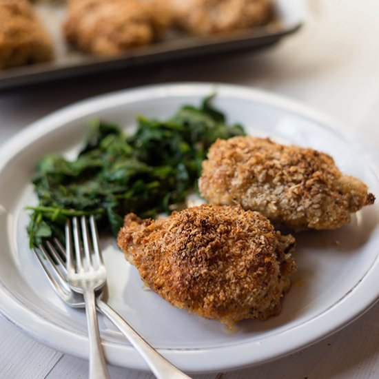 Panko Baked Chicken Thighs