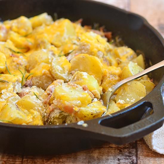 Cheesy Skillet Potatoes