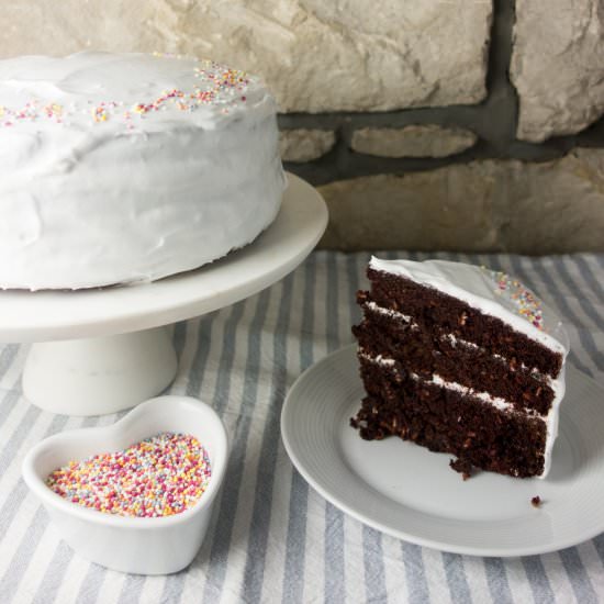 Chocolate Coconut Layer Cake