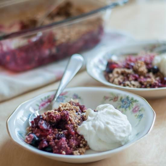 Summer Mixed Berry Crumble (GF)