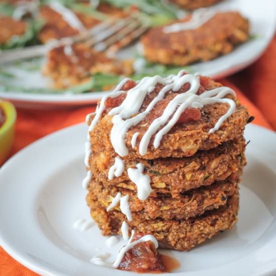 Baked Zucchini Amaranth Patties