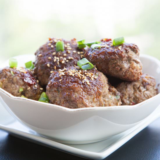 Sweet and Spicy Bison Meatballs