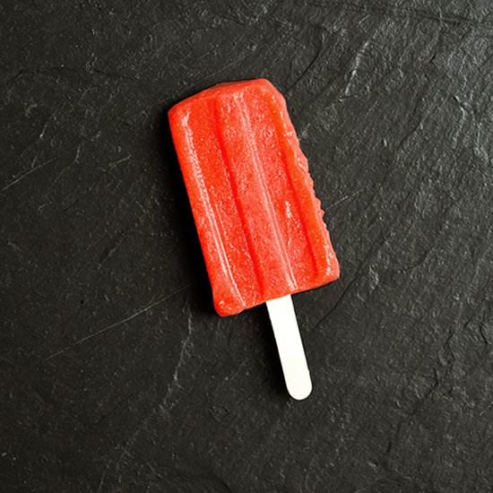 Macerated Strawberries Lollies