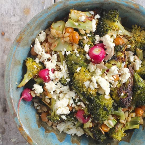 Broccoli, Barley & Feta Salad