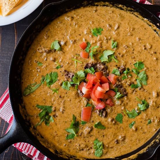 Queso Dip With Ground Beef