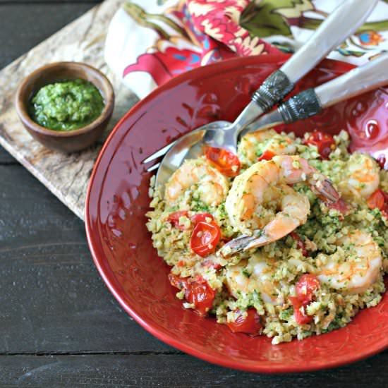 Pesto Cauliflower Rice