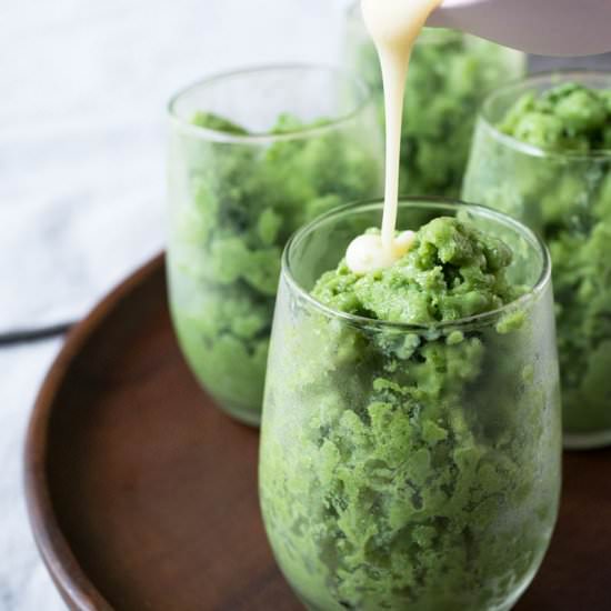 Matcha (Green Tea) Latte Granita