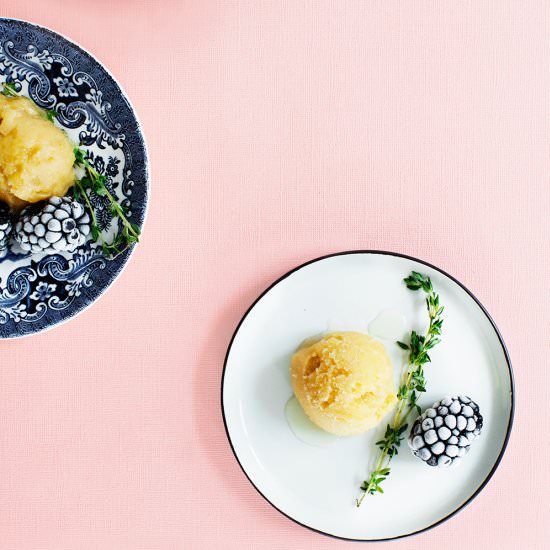 Peach and Ginger Sorbet