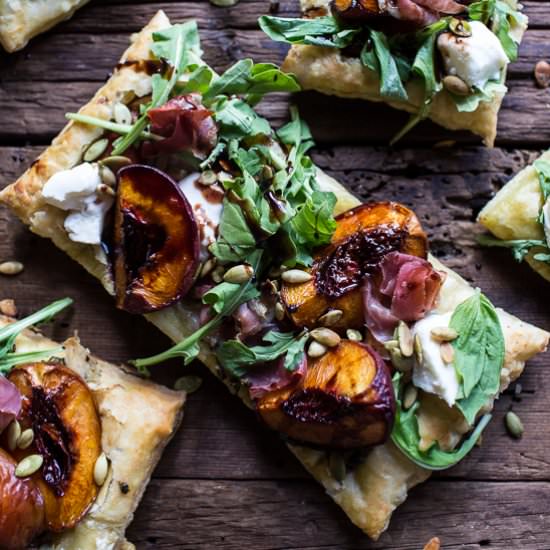 Balsamic Roasted Peach Tarts
