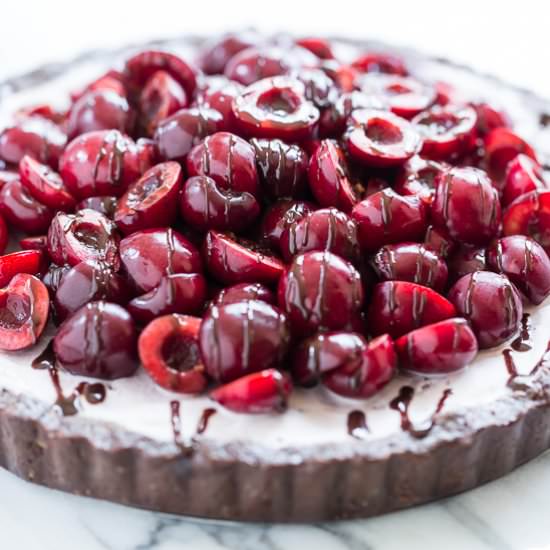 Chocolate Cherry Ice Cream Tart