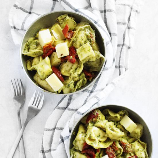 Avocado Pesto Tortellini Salad