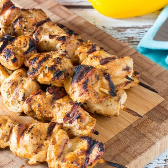 Chicken Fajitas on a Stick