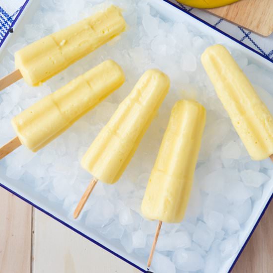 Mango and Yogurt Popsicles
