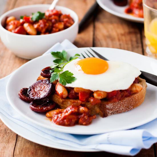 Homemade Baked Beans with Chorizo