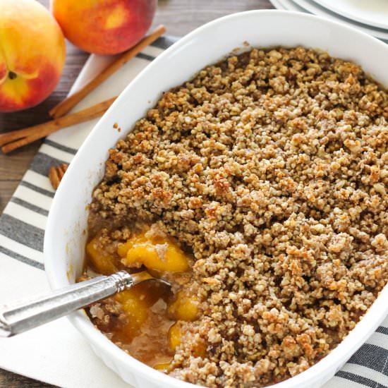 Healthier Peach Crisp