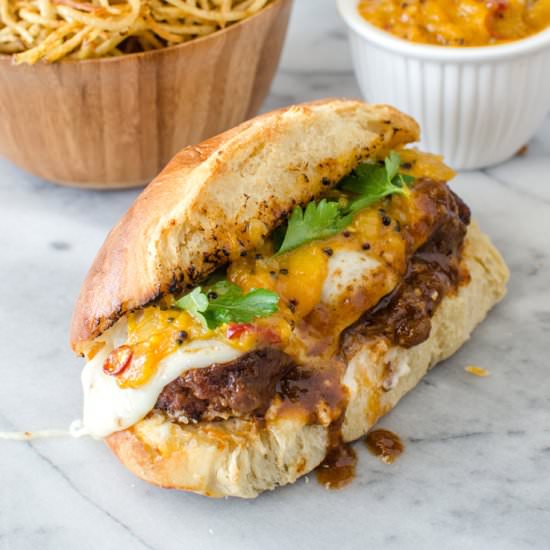 Curry Chicken Meatball Sandwich