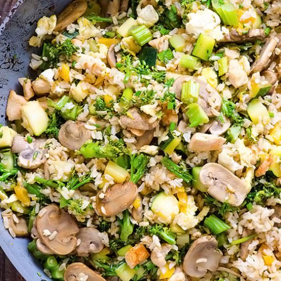 Summer Fried Brown Rice