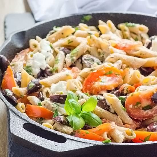 Kalamata, Tomato, Goat Cheese Penne