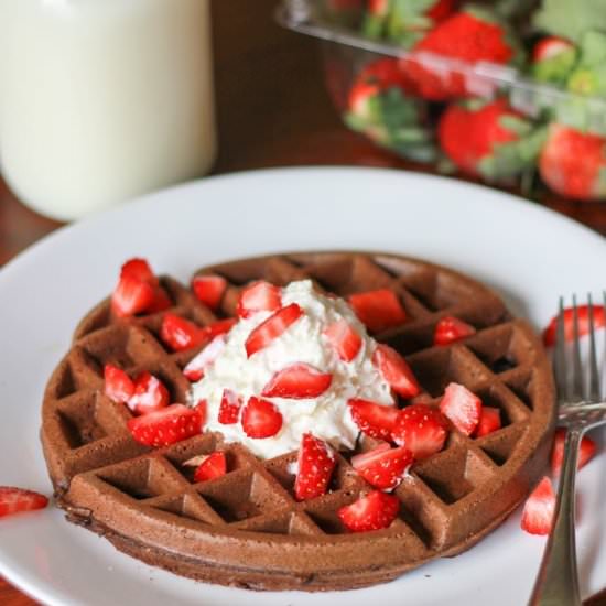 Chocolate Whole Wheat Waffles