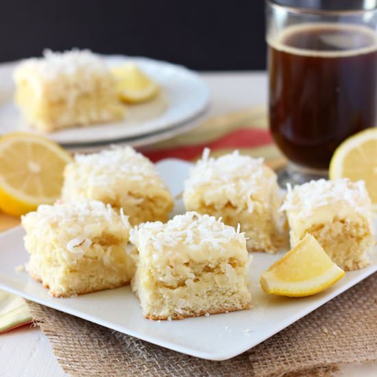 Coconut Lemon Blondies