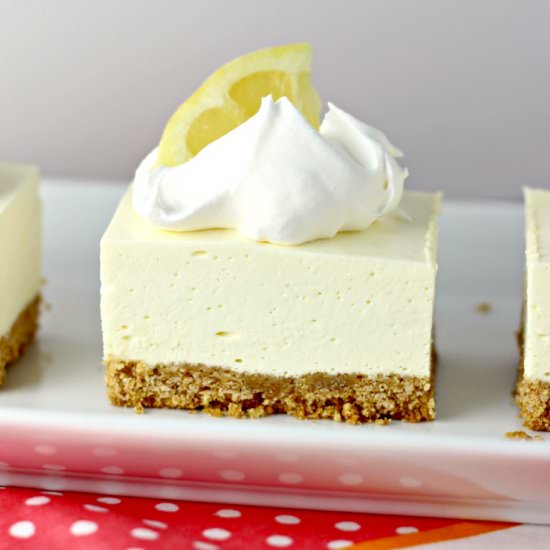No Bake Lemon Cheesecake Squares