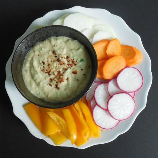 White Bean and Garlic Scape Dip