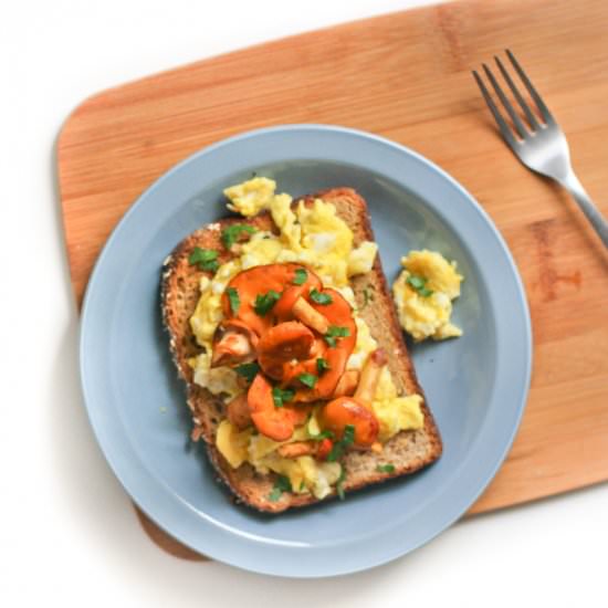 Breakfast Tartine with Chanterelles